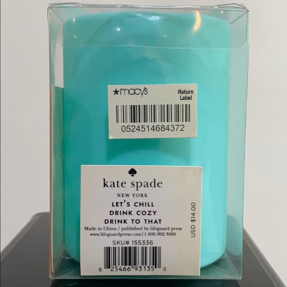 KATE SPADE  “LET’S CHILL, I’LL DRINK TO THAT” COZY - Picture 3 of 5